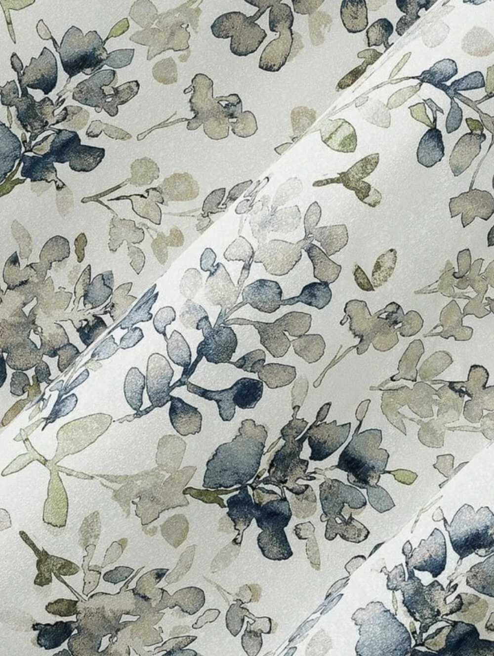 Sun Zero Room Darkening Grommet Curtains 2 Panels Gray Blue Floral